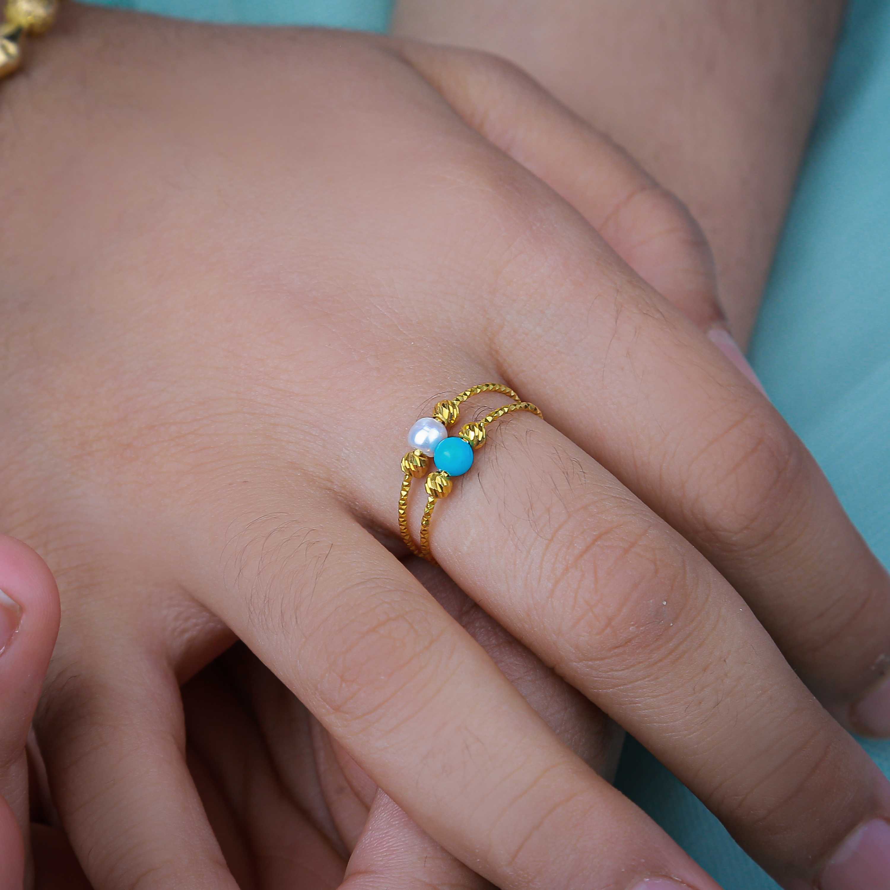 21-karat gold ring, Turkish made - (H-1269)